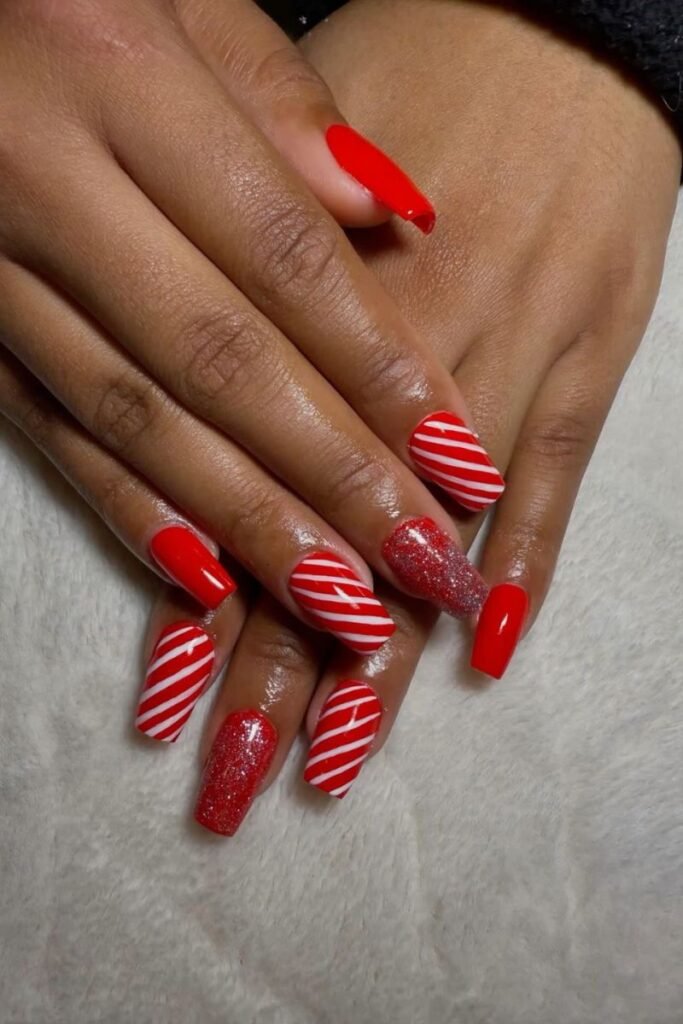 red nail color on dark skin