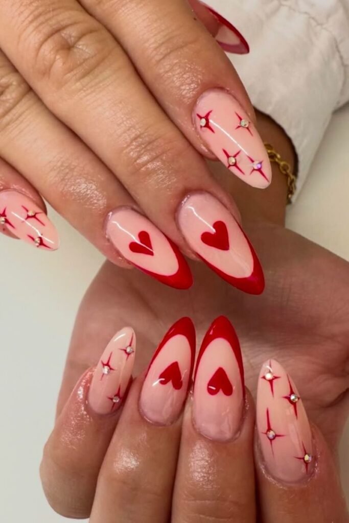 red nail color on dark skin