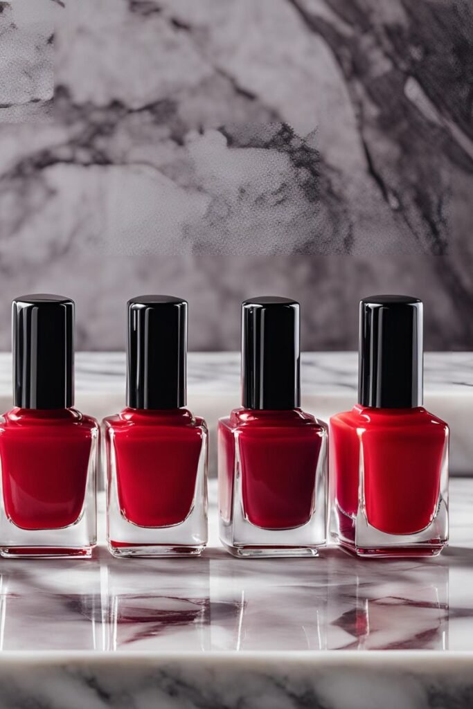red nail color on dark skin